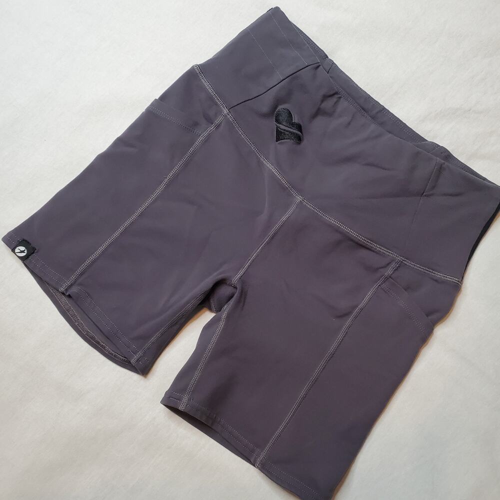 Oiselle Women's Size 4 Biker Shorts 6" Inseam Cycling Gray